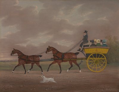 A Gentleman Driving Tandem to a Jaunting Car by Edwin W. Cooper